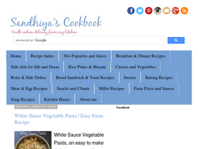 'sandhiyascookbook.com' screenshot