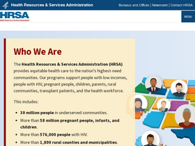 'hrsa.gov' screenshot