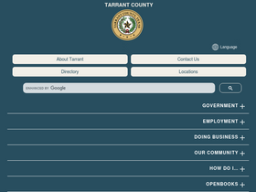 'tarrantcountytx.gov' screenshot