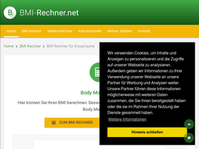 'bmi-rechner.net' screenshot