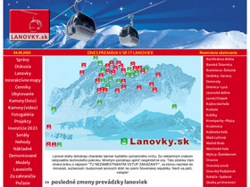 'lanovky.sk' screenshot