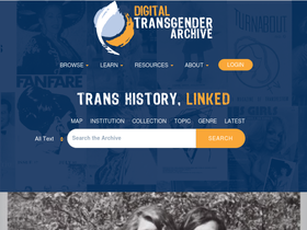 'digitaltransgenderarchive.net' screenshot