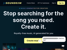 'soundraw.io' screenshot