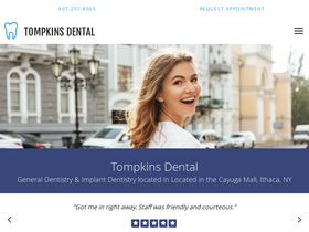 'tompkinsdental.com' screenshot