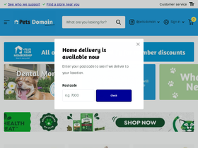 petsdomain.net.au homepage screenshot