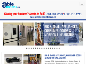 'ableauctions.ca' screenshot