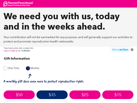'weareplannedparenthoodaction.org' screenshot