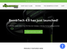 'bombtechgolf.com' screenshot