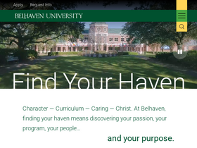 'belhaven.edu' screenshot