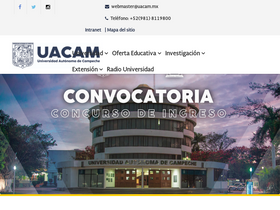'uacam.mx' screenshot