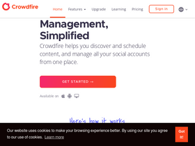'crowdfireapp.com' screenshot