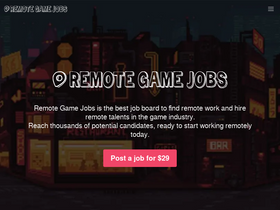 'remotegamejobs.com' screenshot
