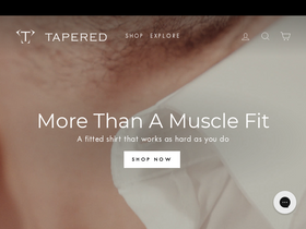 'taperedmenswear.com' screenshot