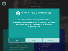 'gezondheidenwetenschap.be' screenshot