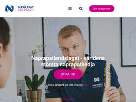 'naprapatlandslaget.se' screenshot