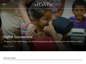 'thenewatlantis.com' screenshot