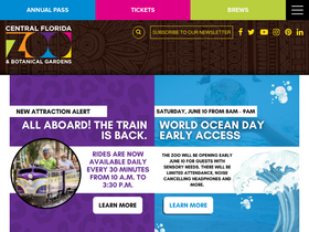 'centralfloridazoo.org' screenshot