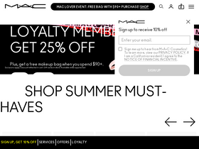 'maccosmetics.com' screenshot