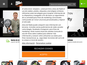 'zonadepadel.es' screenshot