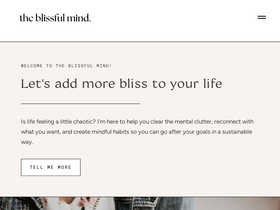 'theblissfulmind.com' screenshot