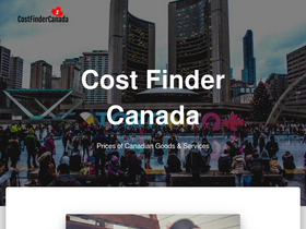 'costfindercanada.com' screenshot