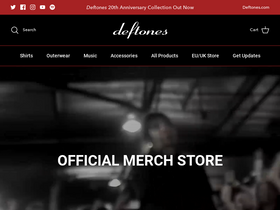 'shopdeftones.com' screenshot