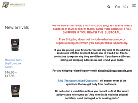 'bigcarptackle.com' screenshot