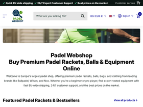 padelwebshop.com homepage screenshot