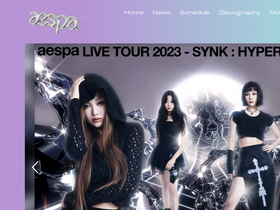 'aespa-official.jp' screenshot