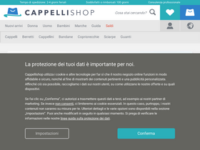'cappellishop.it' screenshot