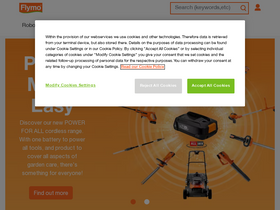 'flymo.com' screenshot