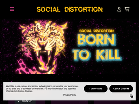 socialdistortion.store homepage screenshot