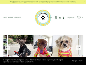 poochcouture.co homepage screenshot