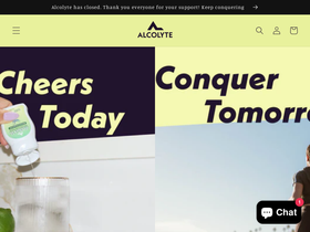 drinkalcolyte.com homepage screenshot