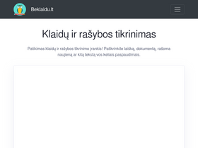 'beklaidu.lt' screenshot