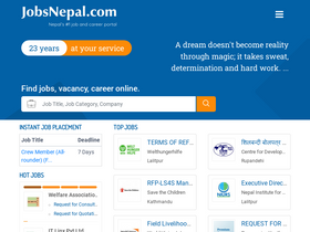 'jobsnepal.com' screenshot