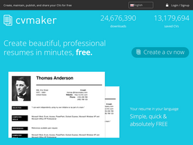 'cvmkr.com' screenshot