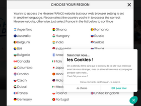 'hisense.fr' screenshot