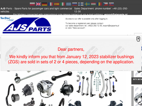 'ajsparts.pl' screenshot