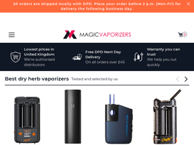 'magicvaporizers.co.uk' screenshot