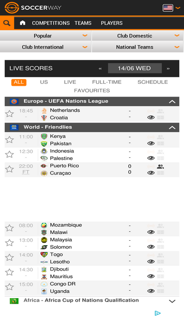 Livescores - Soccer - Scoresway