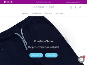 frankieandroy.com.au homepage screenshot
