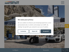 'mastertent.com' screenshot