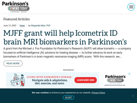 'parkinsonsnewstoday.com' screenshot