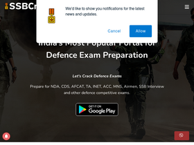 'ssbcrackexams.com' screenshot