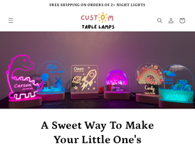 customtablelamps.com homepage screenshot