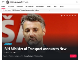 'sarajevotimes.com' screenshot