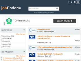 'jobfinder.lu' screenshot