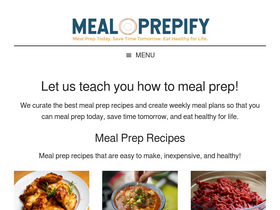 'mealprepify.com' screenshot