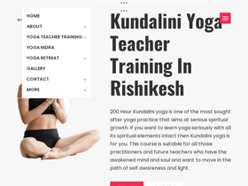 'sriyogaashram.com' screenshot
